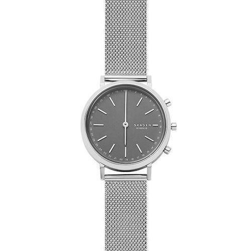 Image of blank stål Hald hybrid smartwatch quartz med to visere dame ur fra Skagen Connected